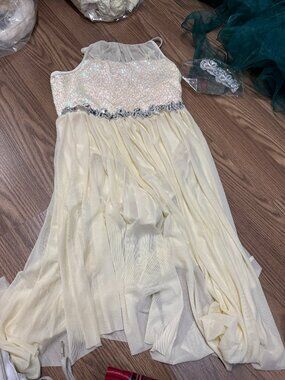 Layla’s Cream Sequined Lyrical Dance Costume